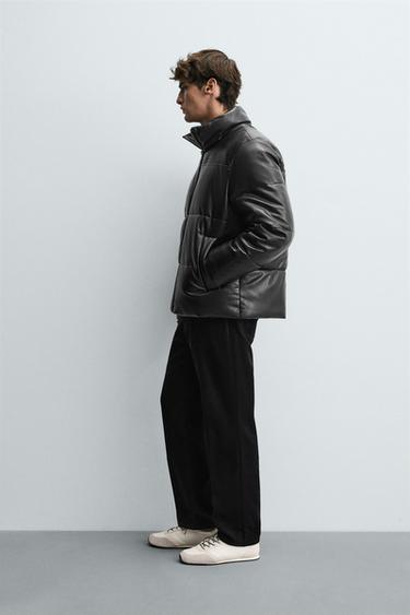 VESTE REMBOURRÉE EN MATIÈRE SYNTHÉTIQUE - Noir de Zara - Image 3