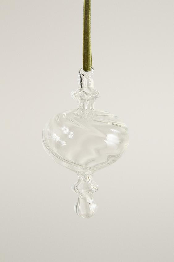 WEIHNACHTSBAUMANHÄNGER AUS KRISTALL IN KREISELFORM - Transparent von Zara - Bild 0