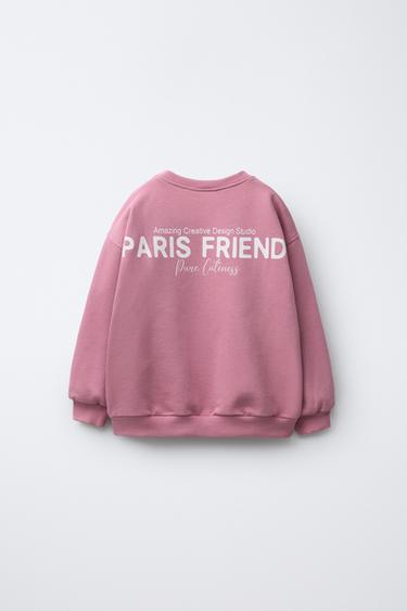 TERRY PATCH SWEATSHIRT - Mid-pink de Zara - Image 1