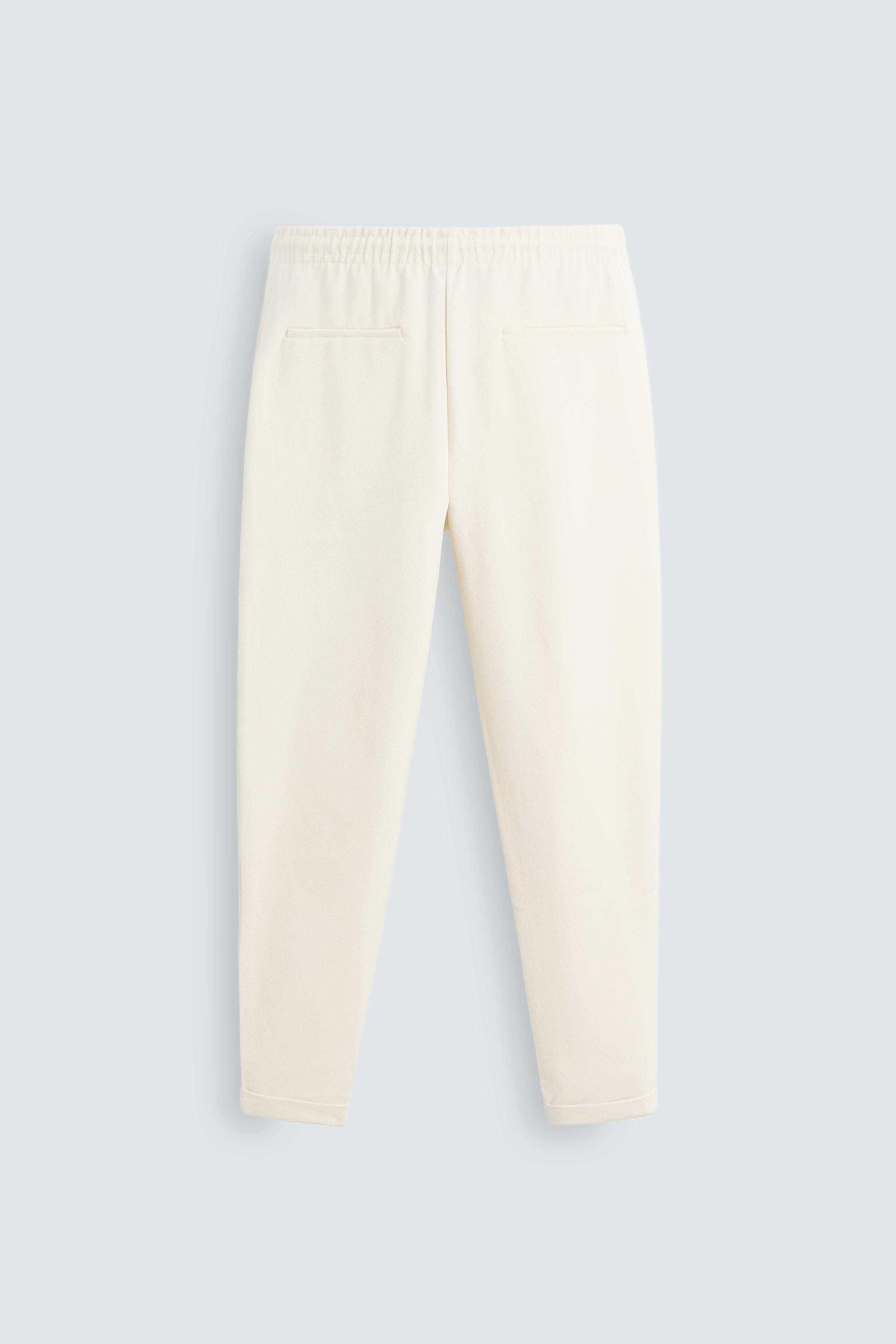 EASY CARE JOGGER WAIST PANTS - Mid-ecru | ZARA United States
