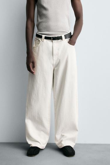 JEANS BALLOON FIT - Blanco de Zara