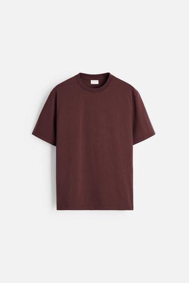 CAMISETA MEDIUM WEIGHT - Burdeos de Zara