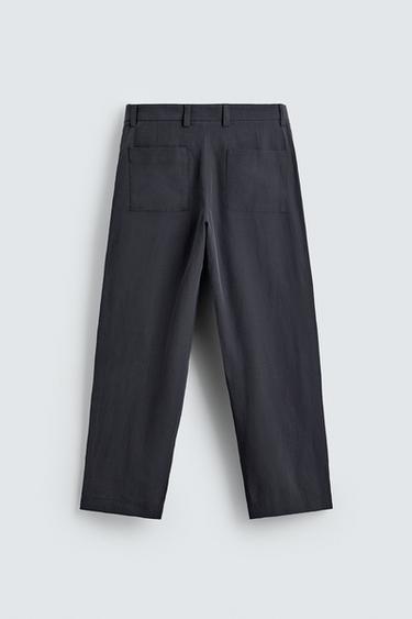 PANTALÓN FLUIDO STRAIGHT FIT - Marino oscuro de Zara