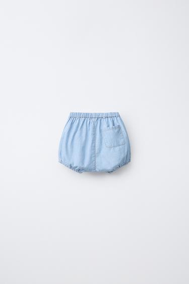 DENIM BLOOMERS - Mid-blue by Zara - Image 1