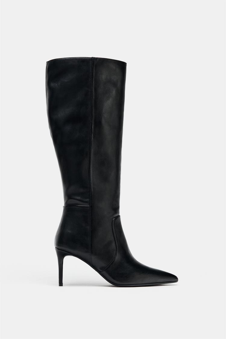 HIGH-HEEL BOOTS Black ZARA India