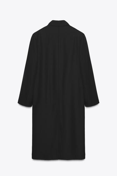 OVERSIZED FROCK COAT ZW COLLECTION - Black by Zara - Image 9