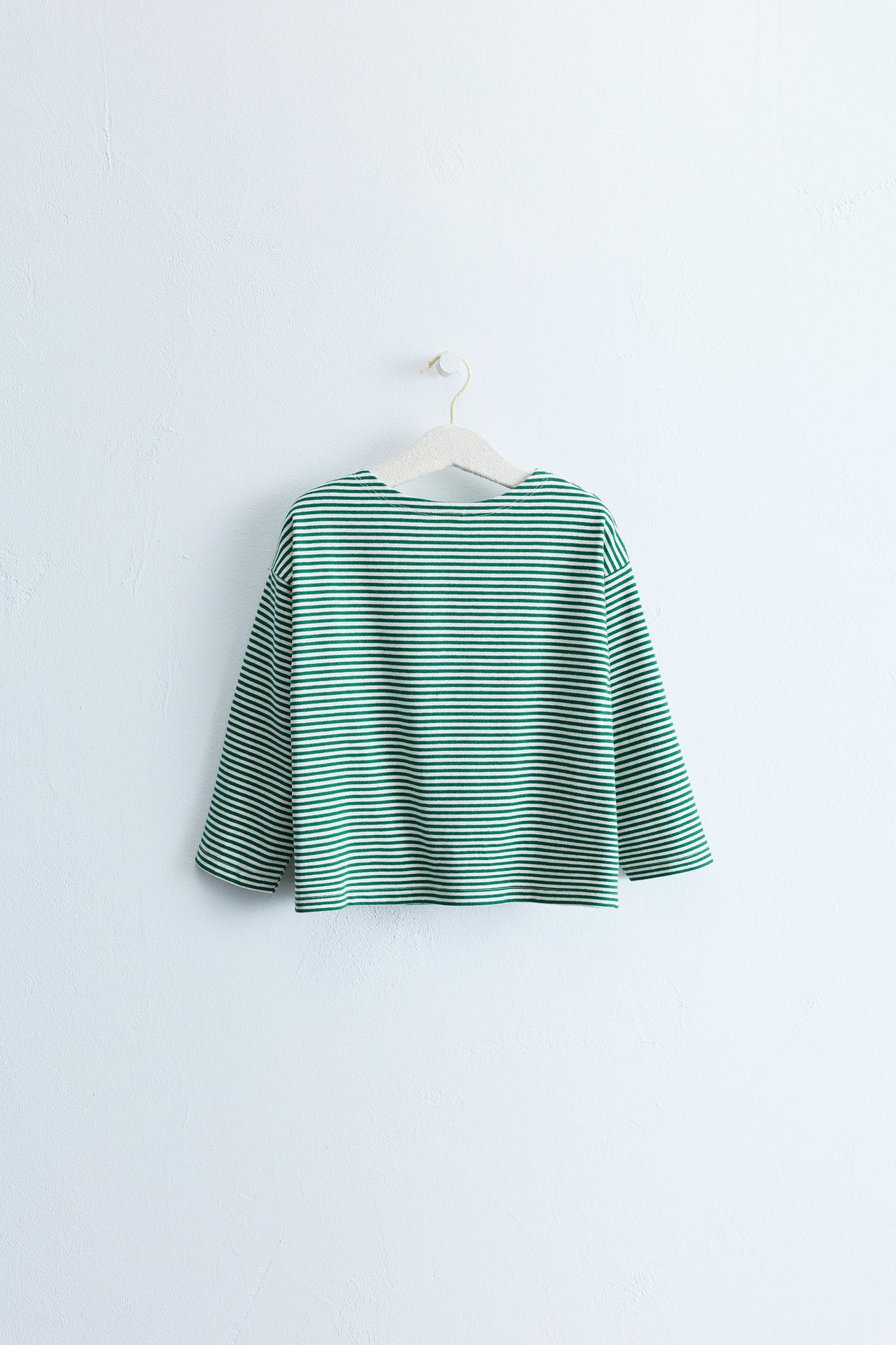 ZARA TIMELESS - STRIPED PRINT T-SHIRT — Green