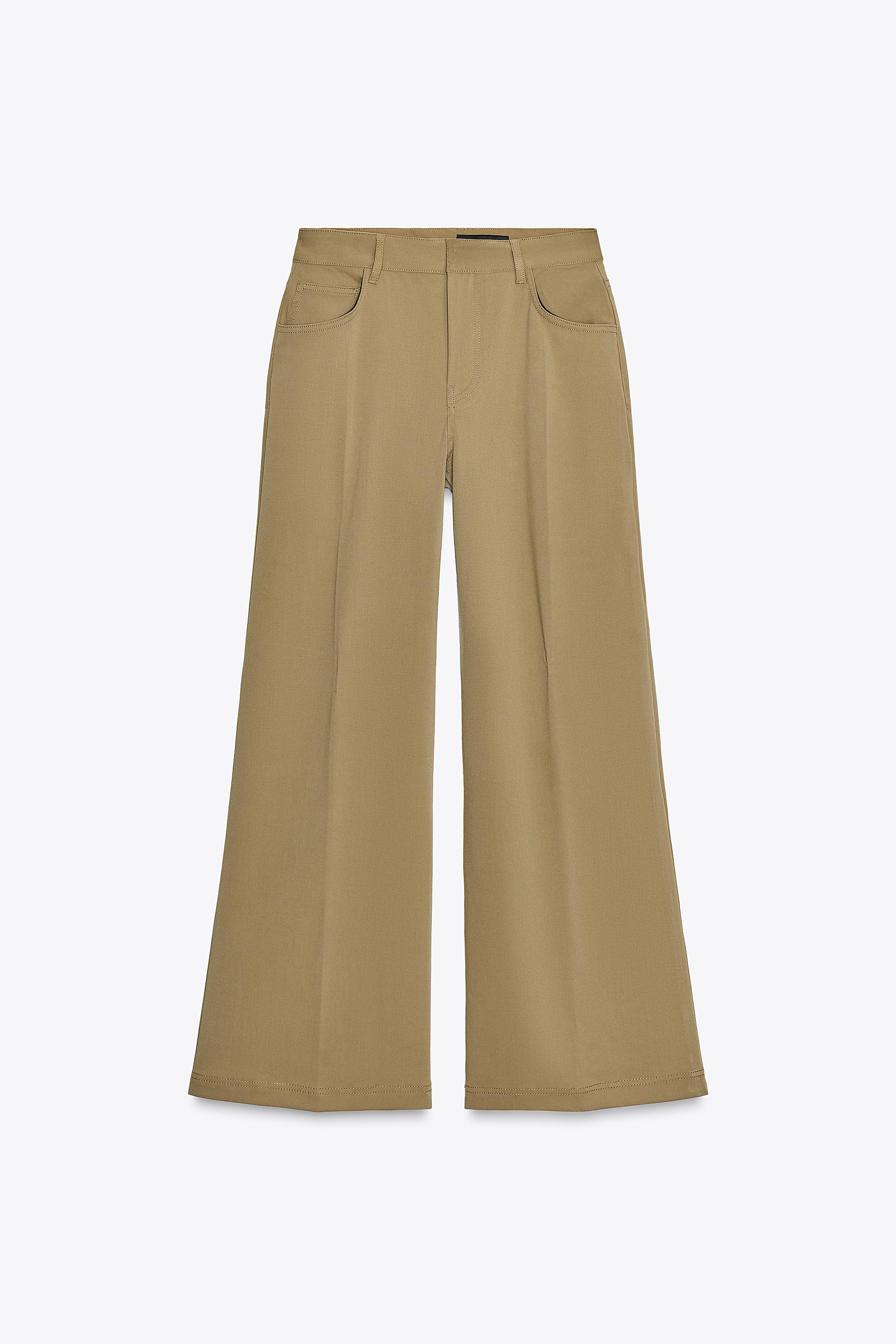 パンツ ZARA ZW COLLECTION RELAXED FIT WIDE-LEG ZW COLLECTION WIDE LEG PANTS - taupe brown | ZARA United States