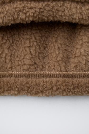 SWEAT EFFET MOUTON ÉTIQUETTE - Caramel de Zara - Image 3