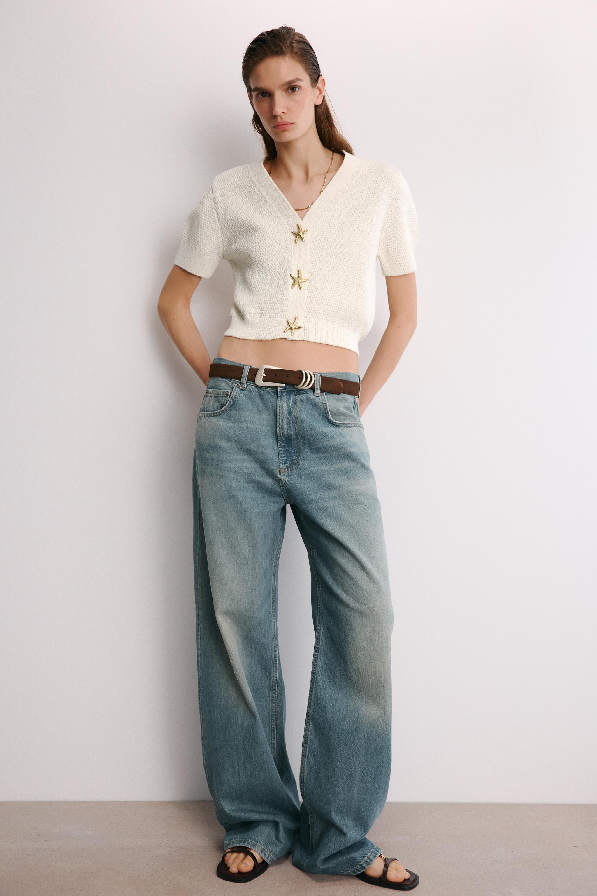 トップス Marge cachecoeur knit CASACO DE TRICÔ COM BOTÕES DE ESTRELA - Branco-marfim | ZARA Brasil