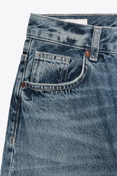 TRF EXTRA WIDE-LEG HIGH-WAIST JEANS - Indigo by Zara