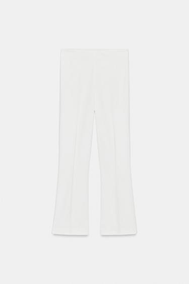 PANTALÓN MINI FLARE - Blanco de Zara - Imagen 0