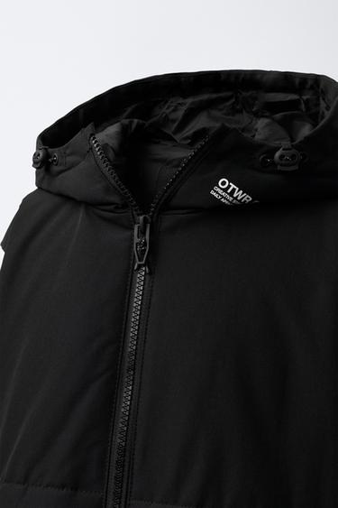 BLOUSON EFFET MOUTON ET NYLON - Blanc cassé de Zara - Image 4