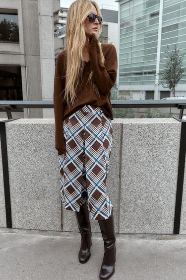 LONG CHECKED BERMUDA SHORTS - Multicoloured by Zara - Image 0