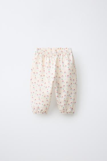 BAGGY-HOSE MIT HÄUSCHEN-PRINT - Weiß / Blau von Zara - Bild 0