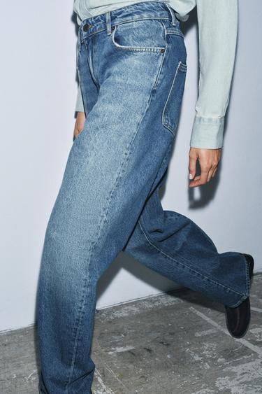 ZW COLLECTION MID-WAIST JEANS - Blue by Zara