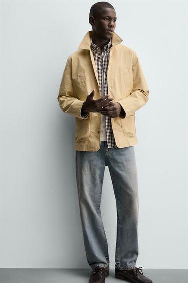 BLOUSON REGULAR FIT À POCHES - Jaune clair de Zara - Image 4