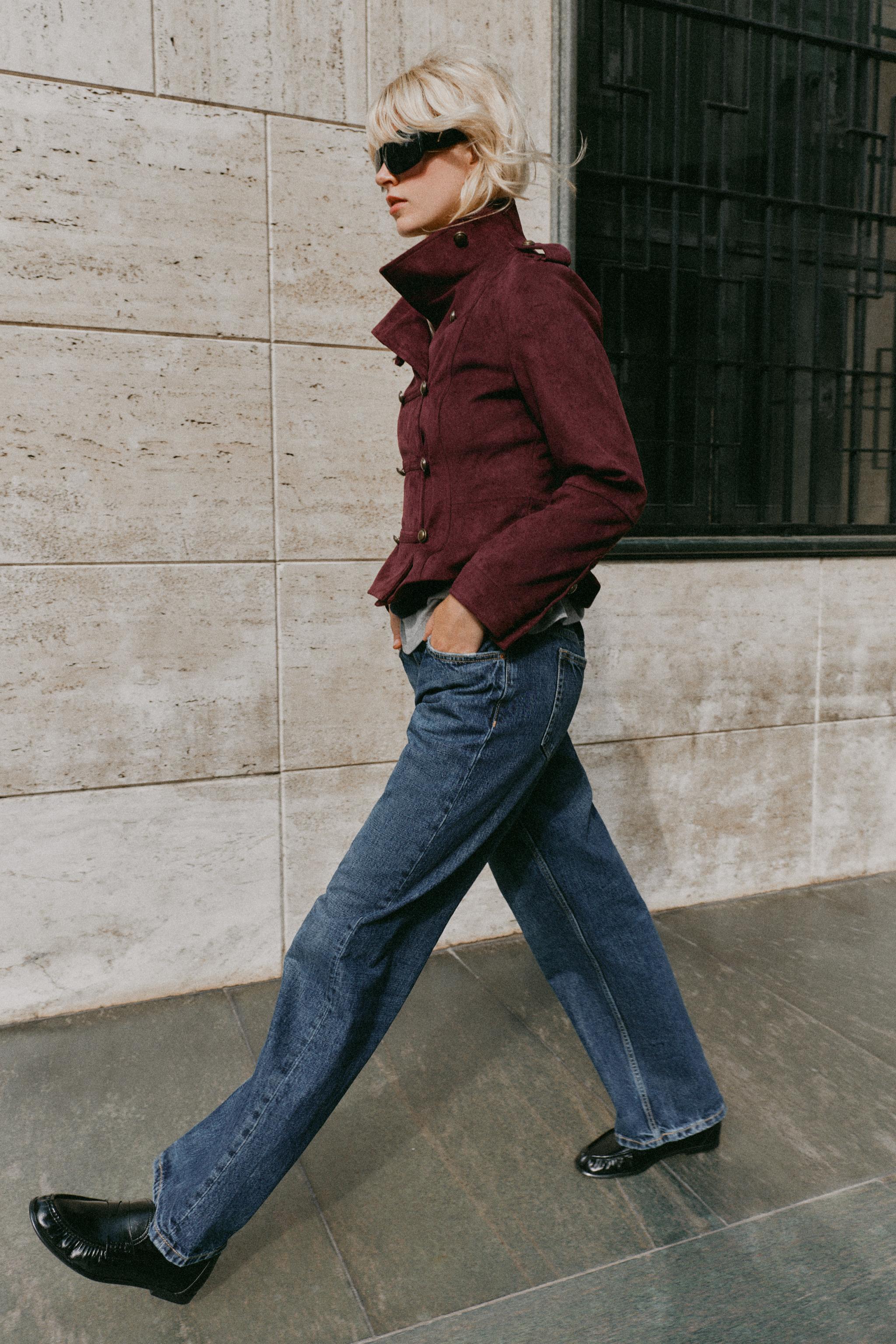 BLOUSON À BRANDEBOURGS EFFET DAIM