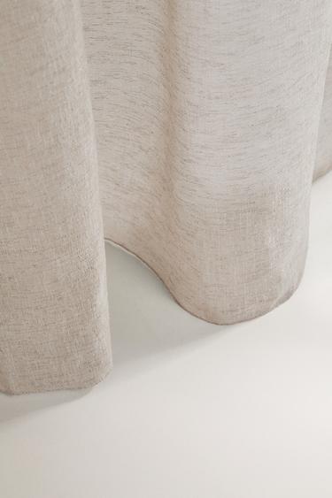 RIDEAU EN LIN BASSE OPACITÉ (LOT DE 2) - Beige clair de Zara - Image 3