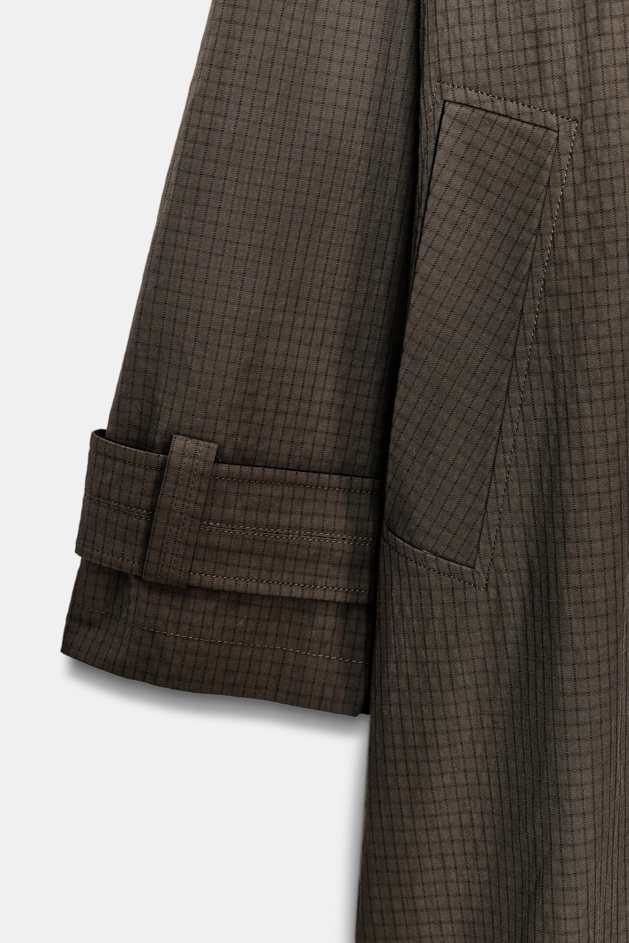 OVERSIZE KARELİ TRENÇKOT ZW COLLECTION - Görsel 10