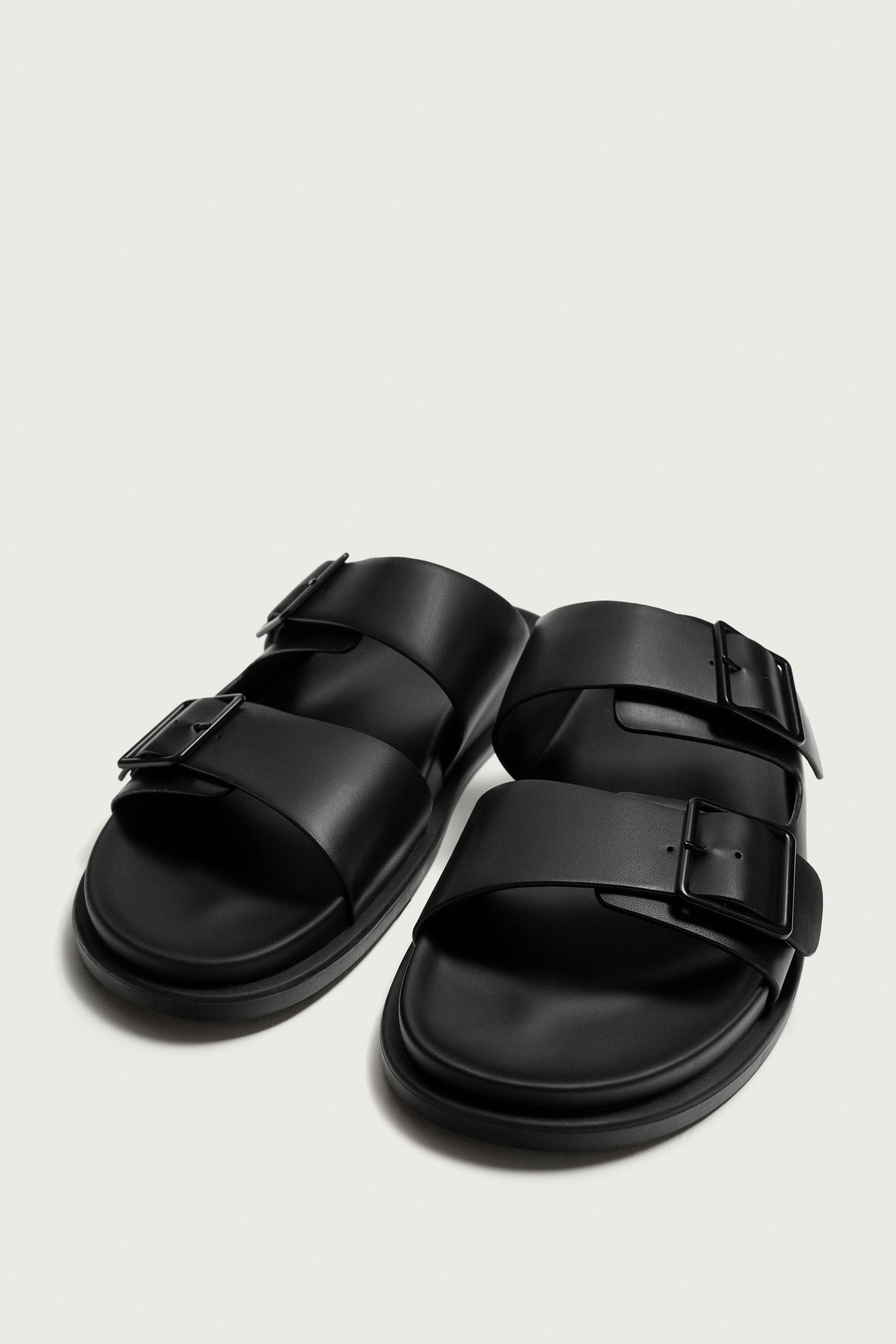 DOUBLE STRAP SANDALS - Black | ZARA United States