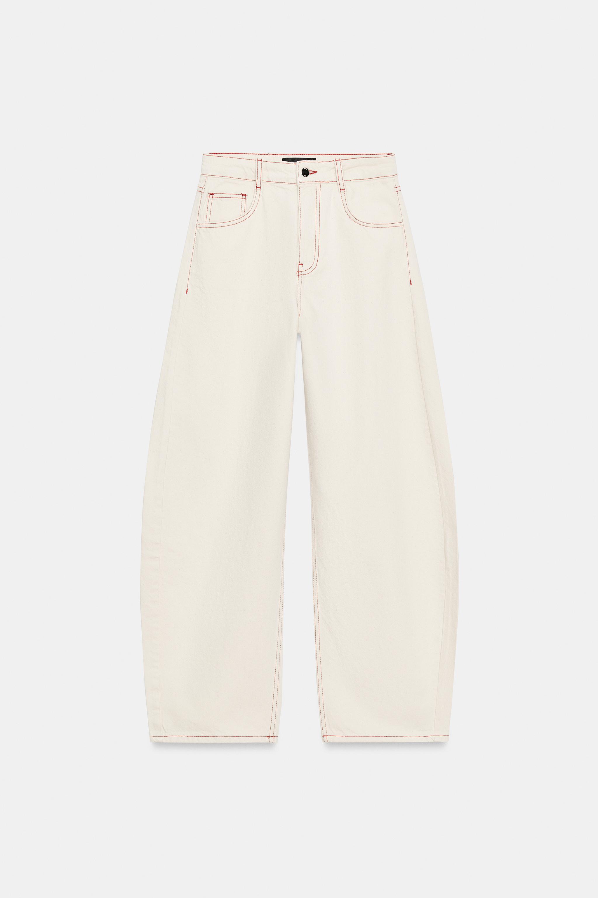 Женские джинсы Zara Z1975 MID-RISE BARREL JEANS — фото 6