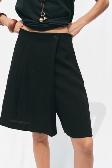 JUPE-CULOTTE PARÉO - Noir de Zara - Image 2