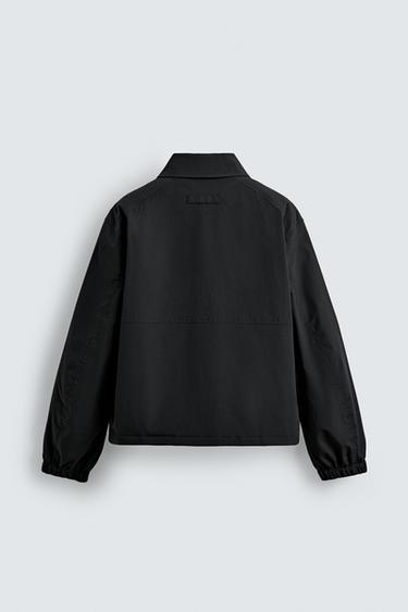 RELAXED FIT TECHNICAL JACKET - Black by Zara