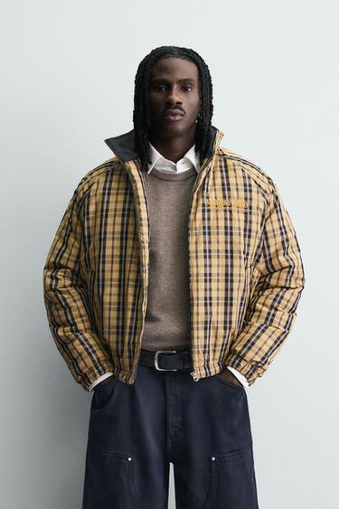 CHECK BOXY FIT JACKET - Yellow by Zara