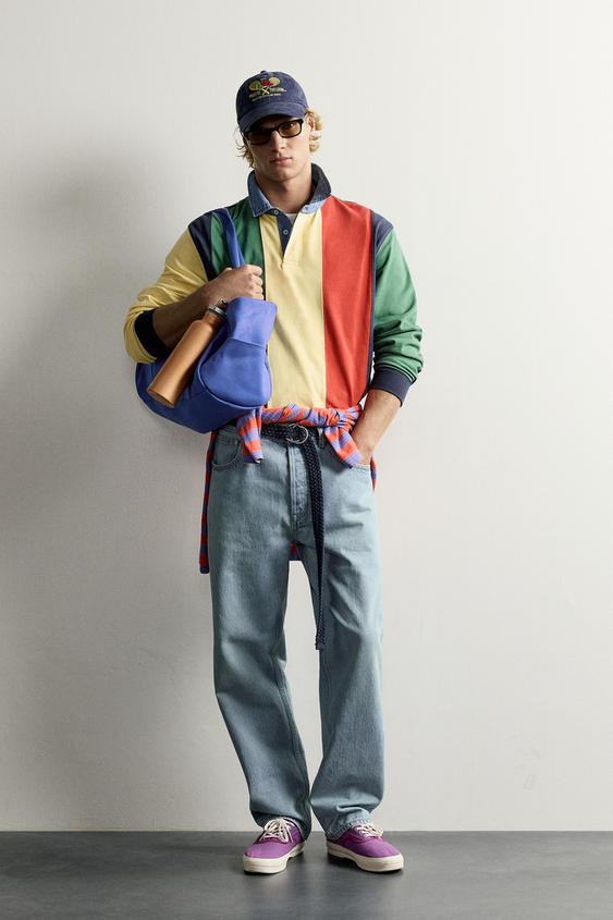 POLO RAYAS CUELLO CONTRASTE FRUIT OF THE LOOM ™ - Multicolor de Zara - Imagen 0