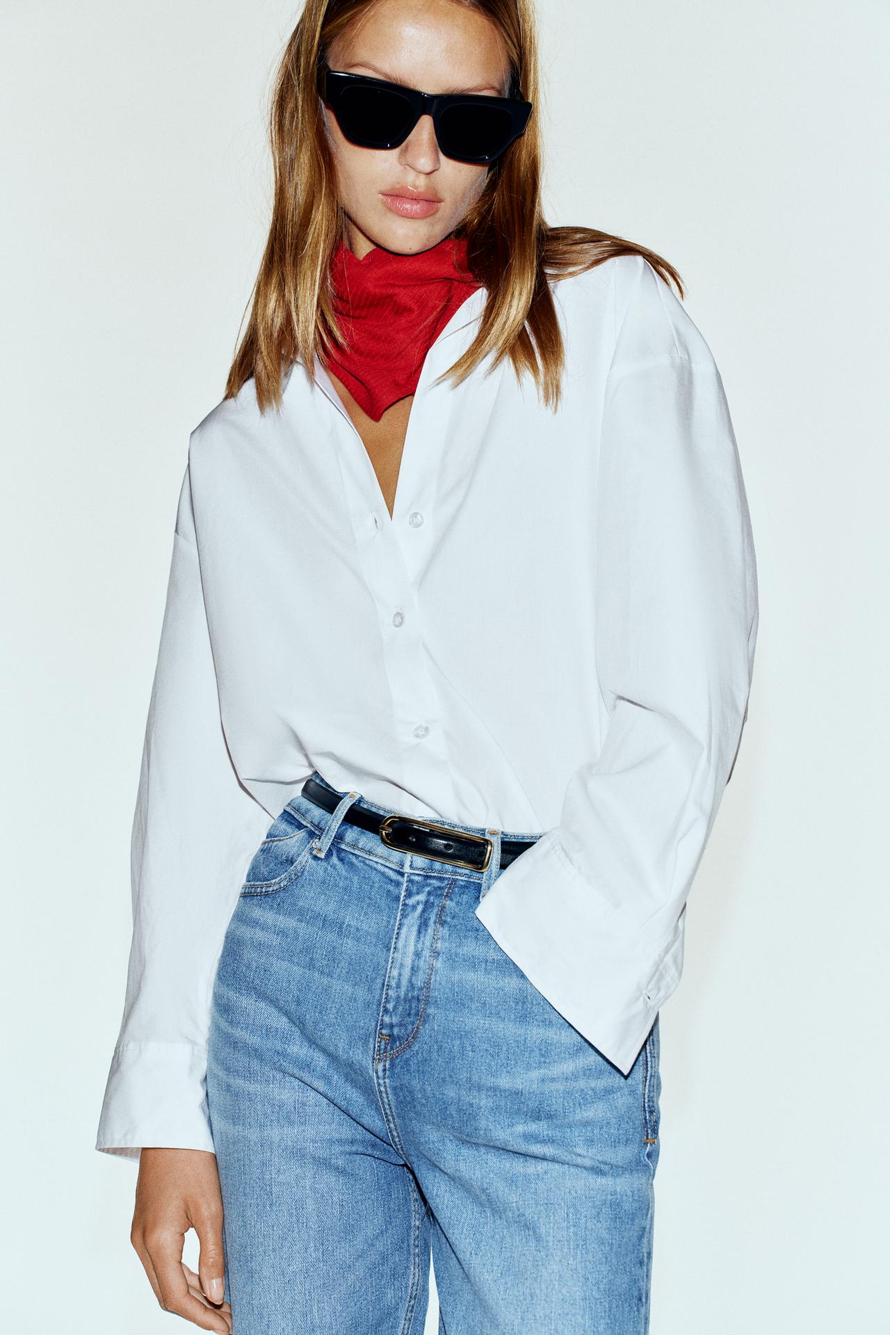 BASIC POPLIN SHIRT — White