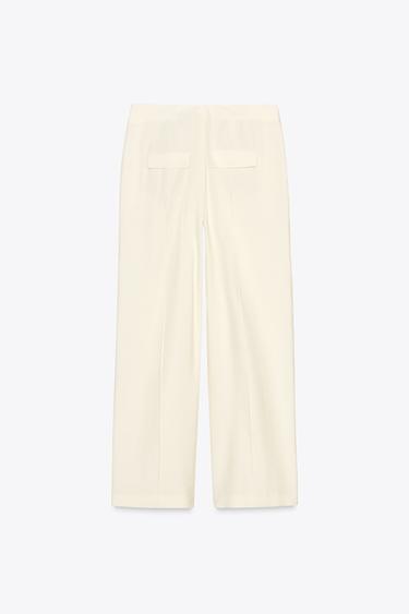 ZW COLLECTION FLOWING TROUSERS - Ecru de Zara - Image 6