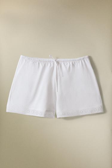 SHORT COTON DENTELLE - Blanc de Zara - Image 5