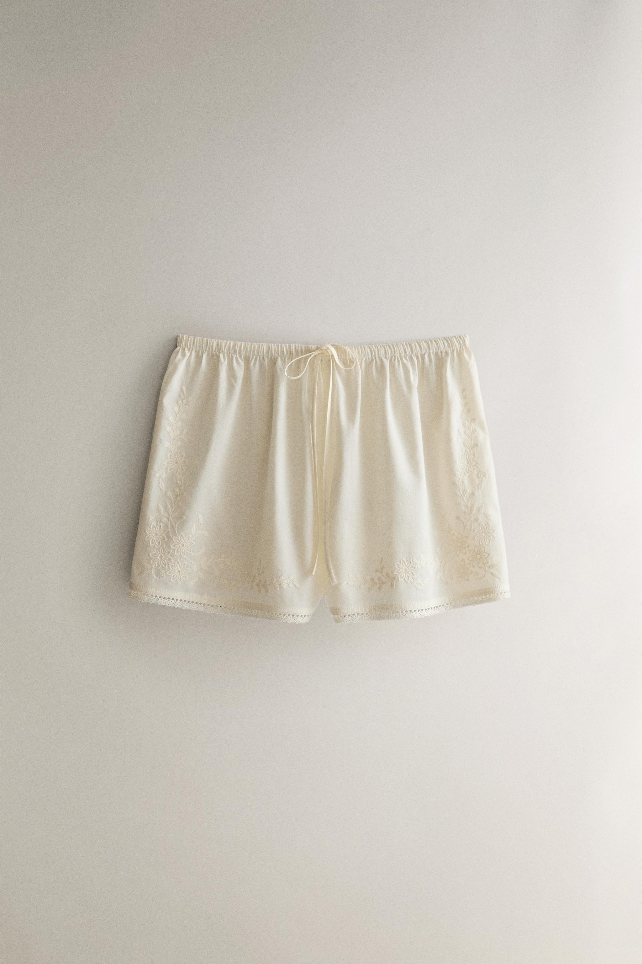 LACE COTTON SHORTS