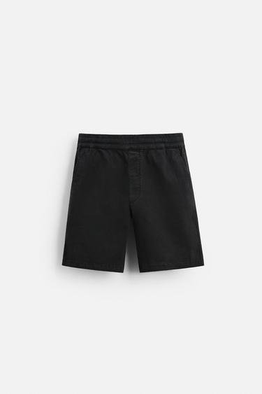BERMUDA RELAXED FIT - Noir de Zara