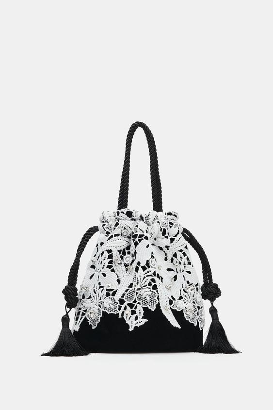 Zara HANDBAG WITH APPLIQUÉS - Multi-color - Image 0