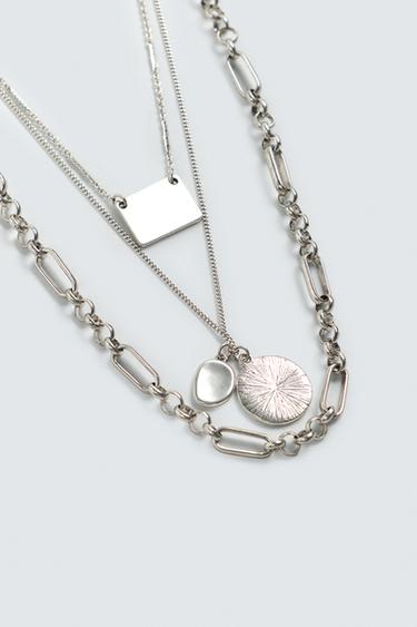 LOT DE 3 COLLIERS ASSORTIS - Argent de Zara - Image 3