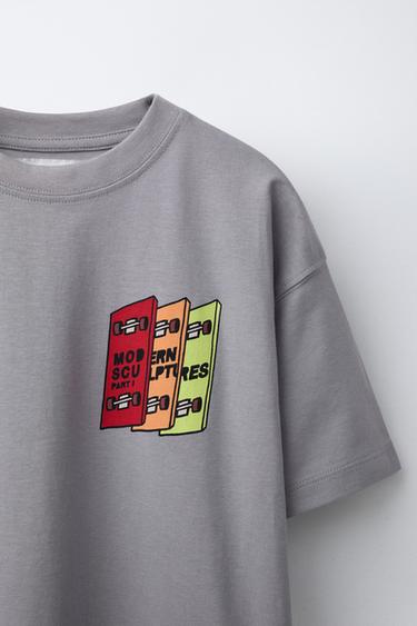 T-SHIRT À IMPRIMÉ SKATE - Gris de Zara - Image 2