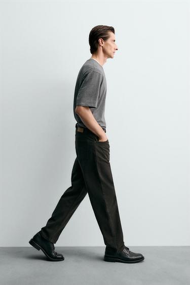PANTALON STRAIGHT FIT STRUCTURÉ - Noir de Zara - Image 5