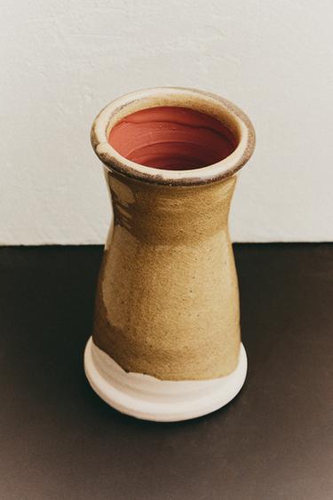 VASE TERRE CUITE CYLINDRIQUE - Marron / Taupe de Zara