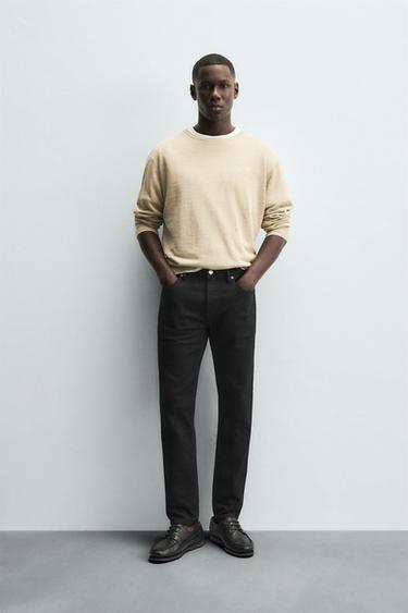 BASIC SLIM FIT JEANS - Black by Zara