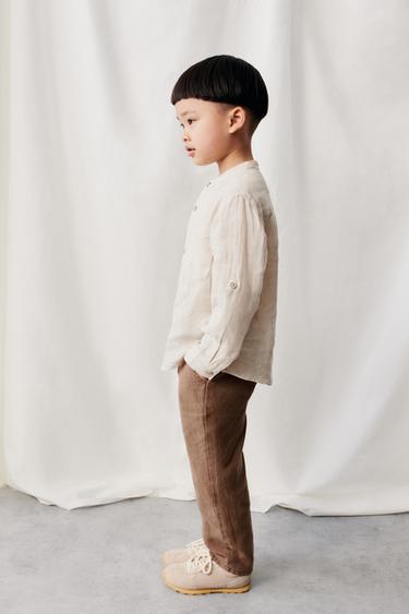 LINEN SHIRT - Light beige by Zara