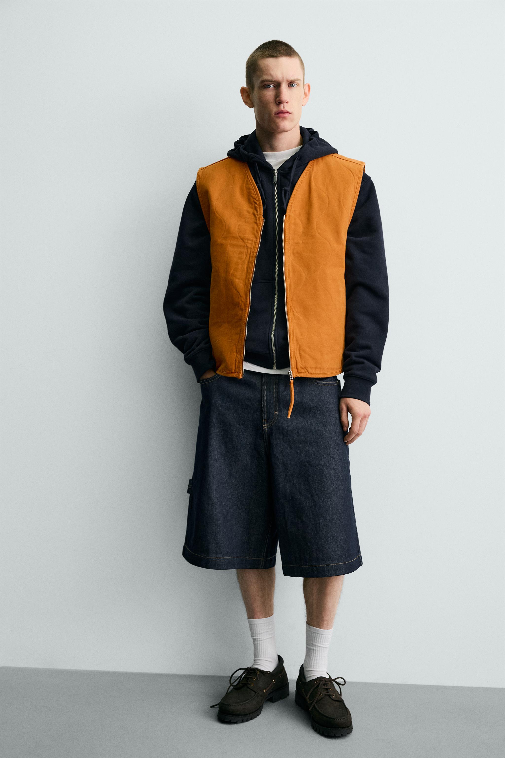 WASHED TOPSTITCHED VEST