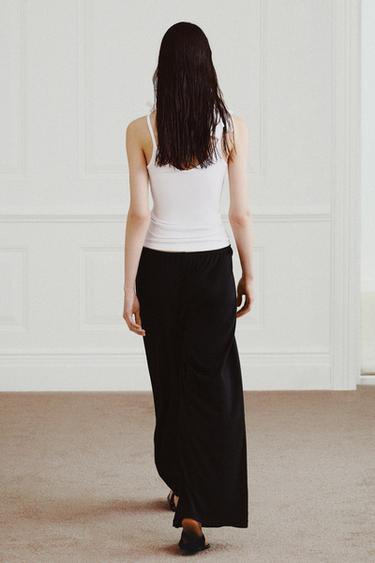 PANTALON DROIT EN COTON - Noir de Zara - Image 2