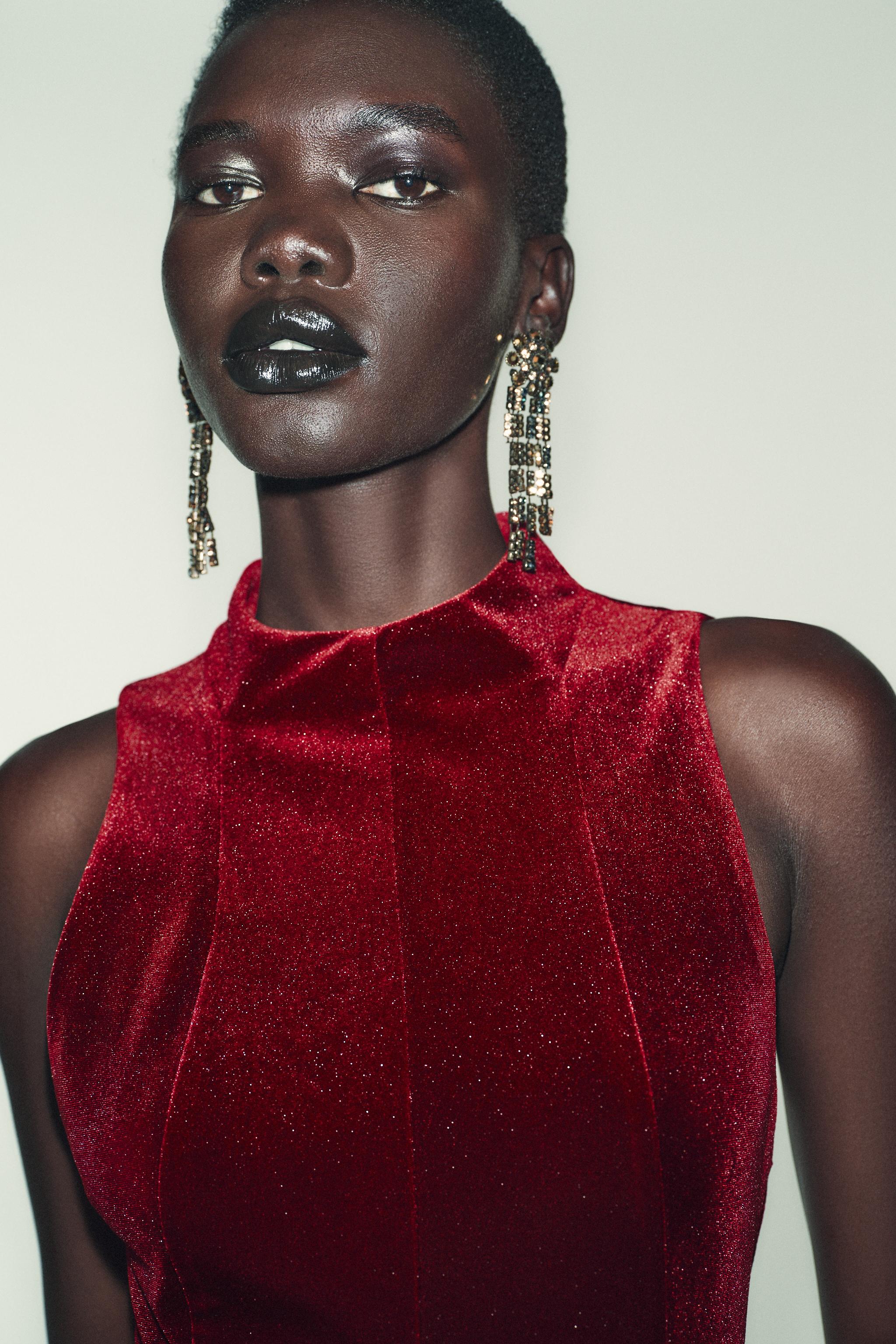 ROBE MI-LONGUE EN VELOURS