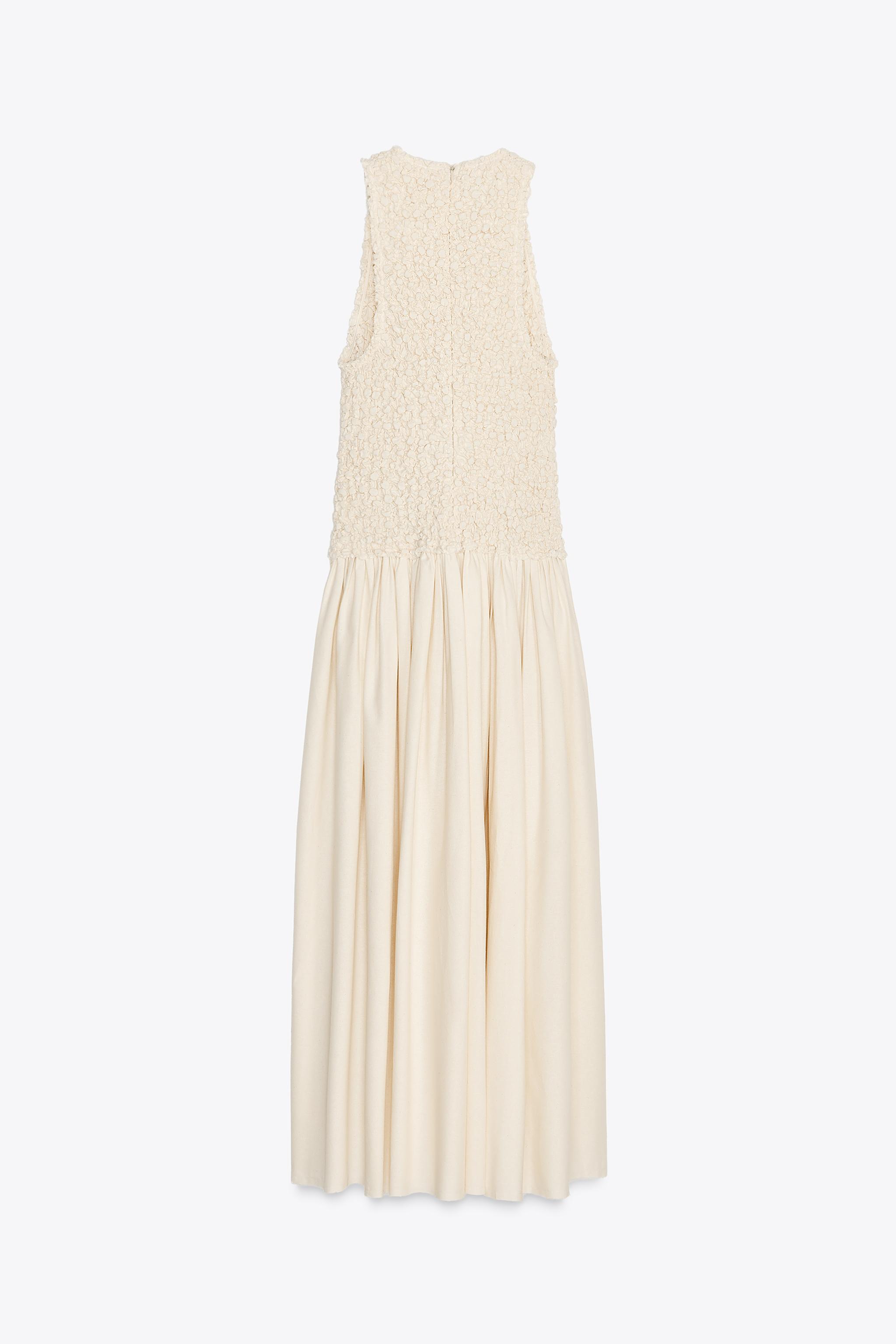 【ZARA】CONTRAST DRESS X FANGLU LIN 4831/042/712 CONTRAST DRESS X FANGLU LIN - Ecru | ZARA Spain