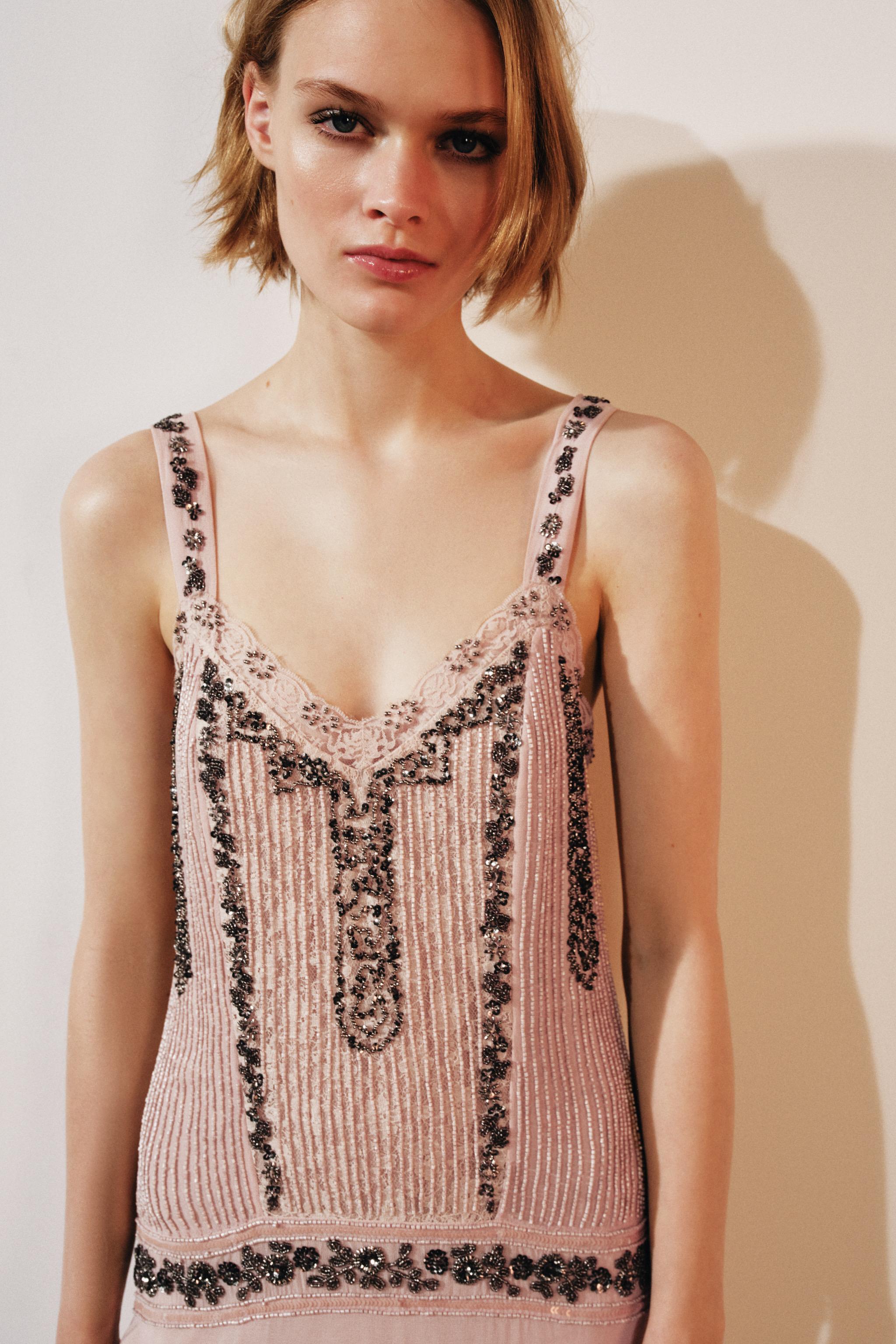 Zara ZW COLLECTION TAŞLI ELBİSE görsel 2