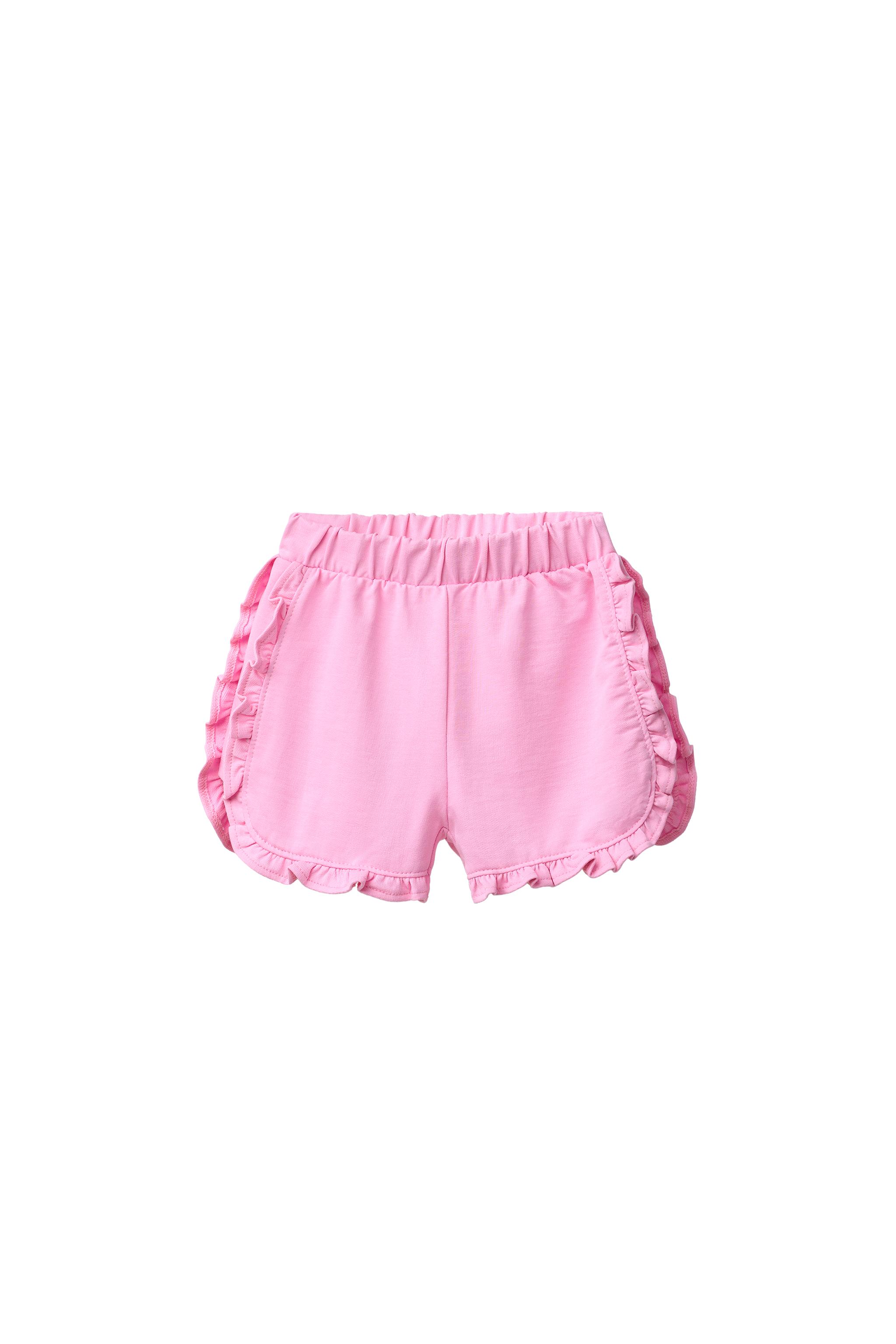RUFFLED SHORTS - Mid-pink | ZARA United States