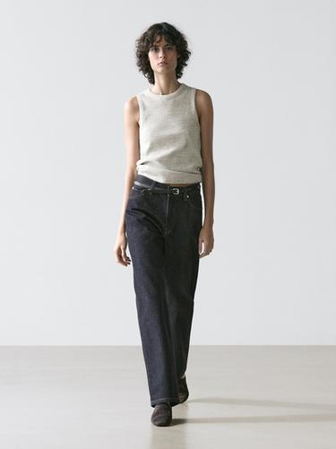 Débardeur en coton mélangé - Gris de Zara - Image 0