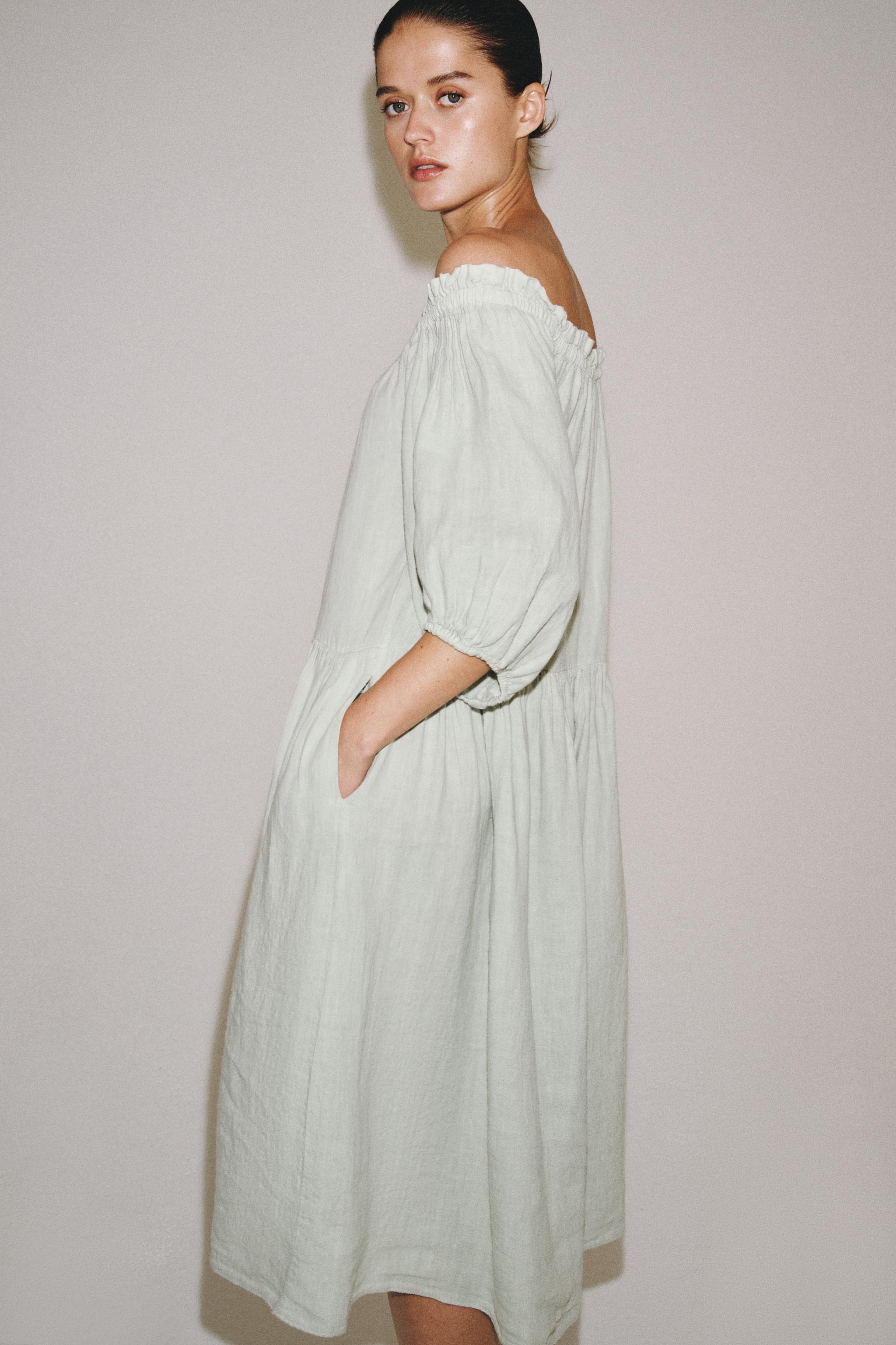 ZW COLLECTION 100% LINEN MIDI DRESS